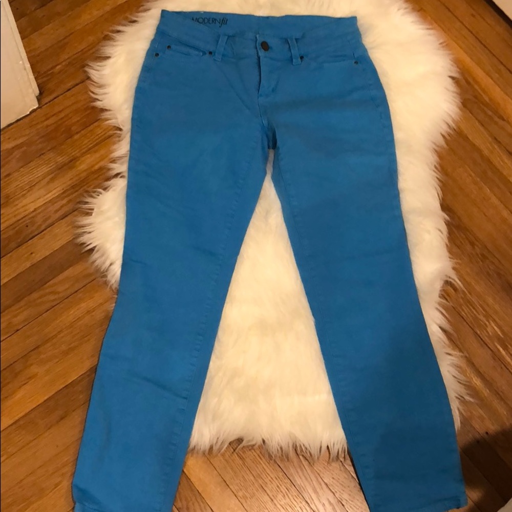 Ann Taylor Modern Fit Electric Blue Jeans